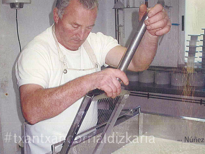 Andres Etxeberria gazta egiten.