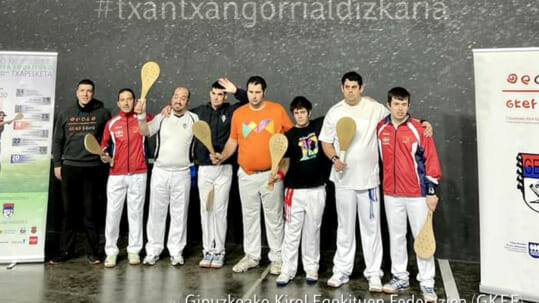 Finales individuales del Campeonato de Gipuzkoa de Pelota Vasca Adaptada, el sábado, en Urretxu