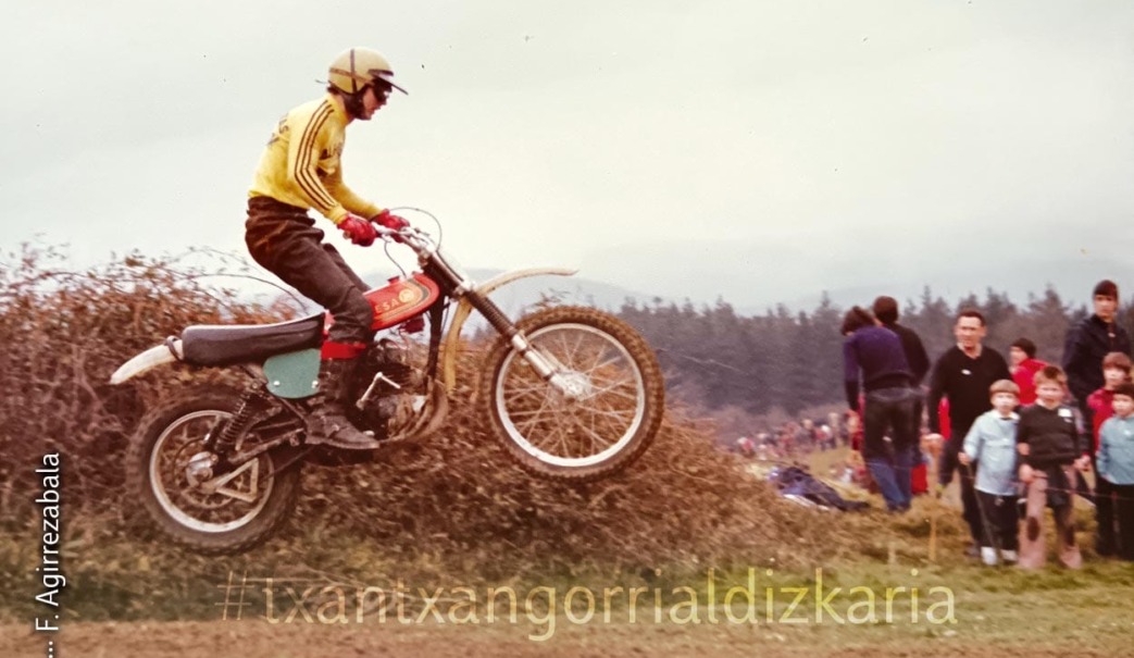 Fermin Agirrezabala durante una de sus últimas carreras. Foto: F. Agirrezabala