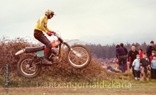 Fermin Agirrezabala durante una de sus últimas carreras. Foto: F. Agirrezabala
