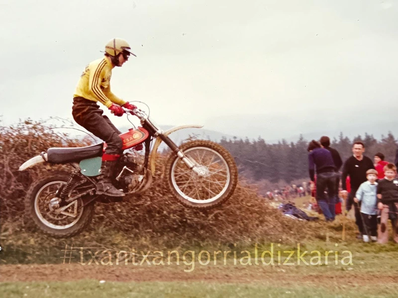 Fermin Agirrezabala durante una de sus últimas carreras. Foto: F. Agirrezabala