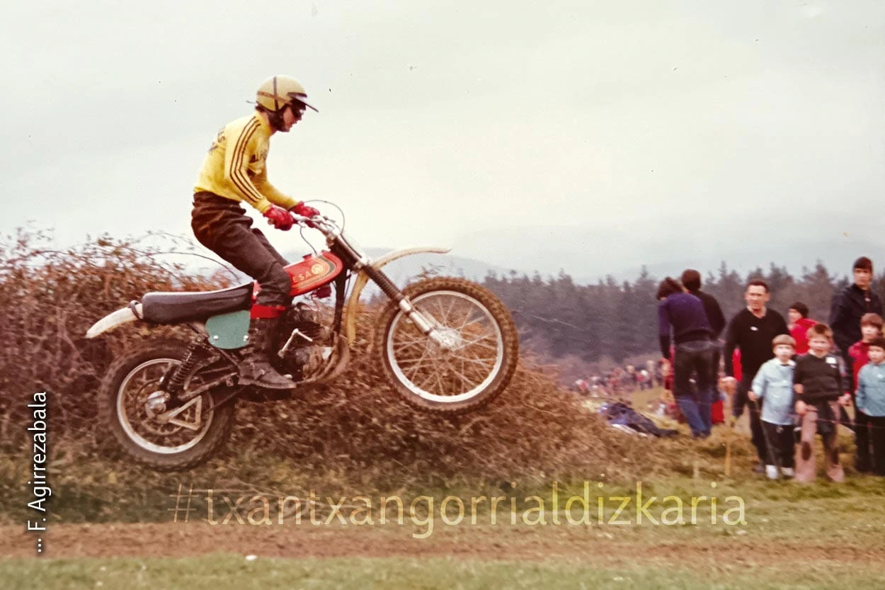 Fermin Agirrezabala durante una de sus últimas carreras. Foto: F. Agirrezabala