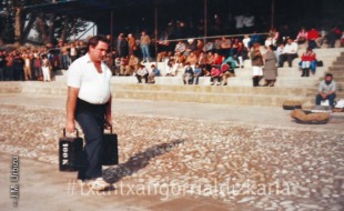 Jose Mari Urbizu txinga txapelketa batean. Argazkia: Jose Mari Urbizu