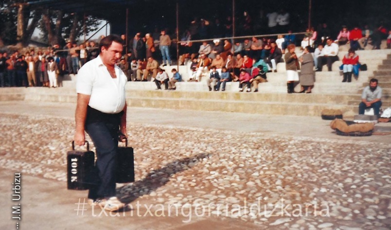 Jose Mari Urbizu txinga txapelketa batean. Argazkia: Jose Mari Urbizu