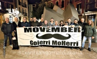 Miembros del grupo Goierri Moherri, de al finalizar Movember. Foto: Goierri Moherri