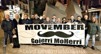 Miembros del grupo Goierri Moherri, de al finalizar Movember. Foto: Goierri Moherri