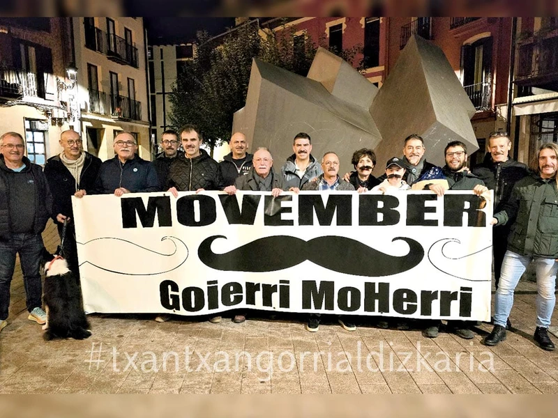 Miembros del grupo Goierri Moherri, de al finalizar Movember. Foto: Goierri Moherri