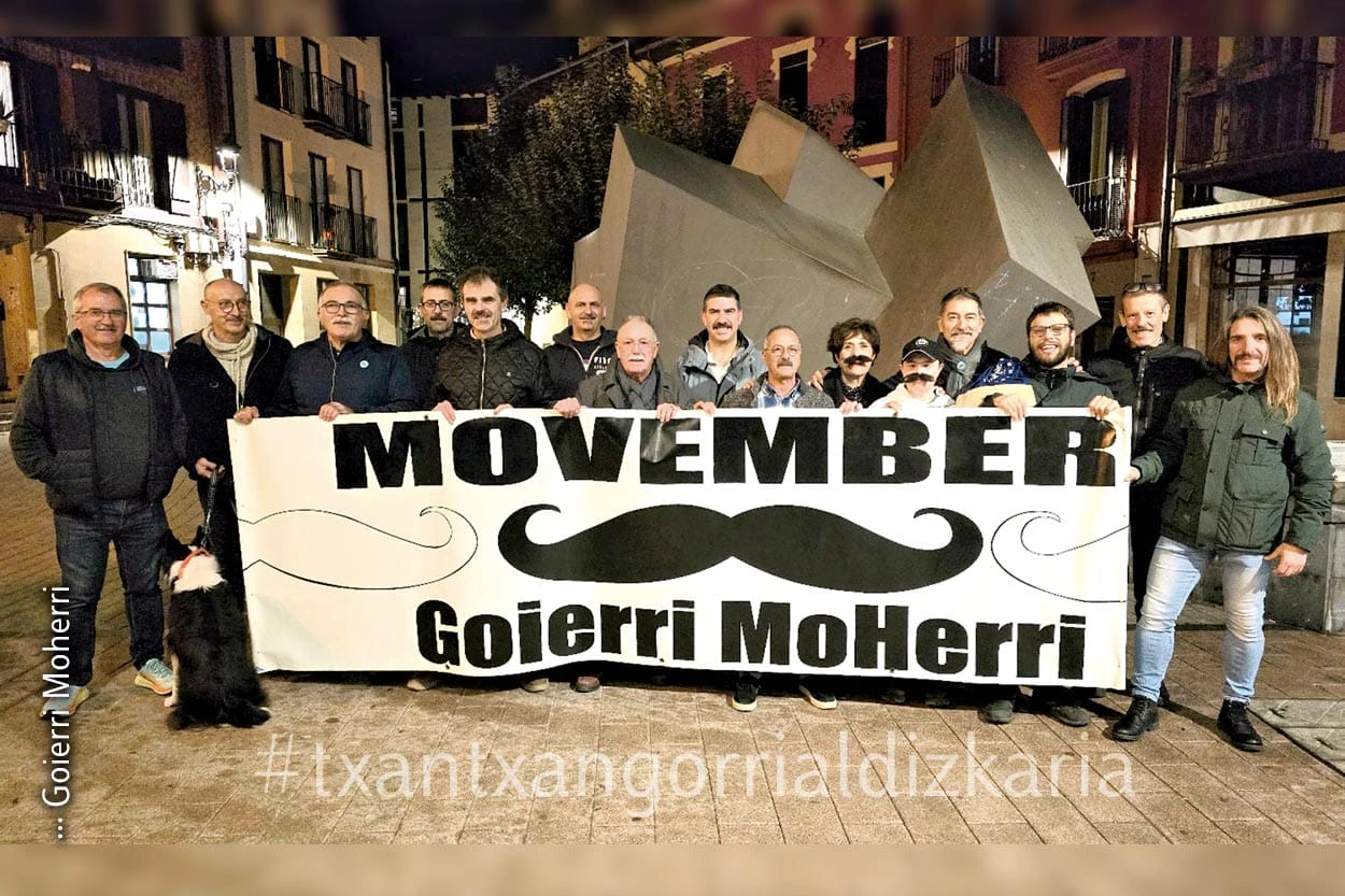 Miembros del grupo Goierri Moherri, de al finalizar Movember. Foto: Goierri Moherri