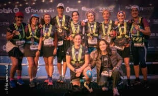 Correr por solidaridad. Las integrantes de Erbi Ameslariak en la carrera solidaria WOP Challenge.