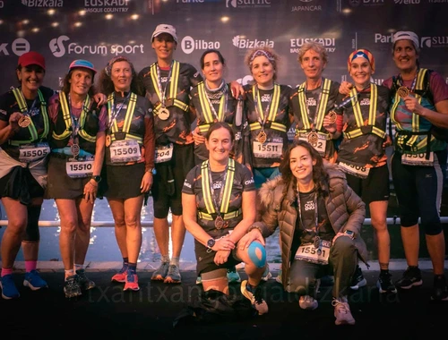 Las integrantes de Erbi Ameslariak en la carrera solidaria WOP Challenge.