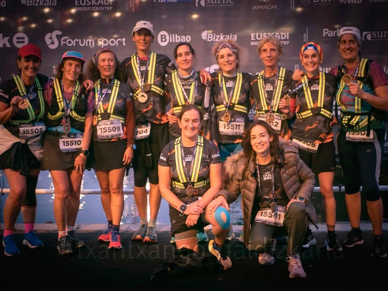 Correr por solidaridad. Las integrantes de Erbi Ameslariak en la carrera solidaria WOP Challenge.