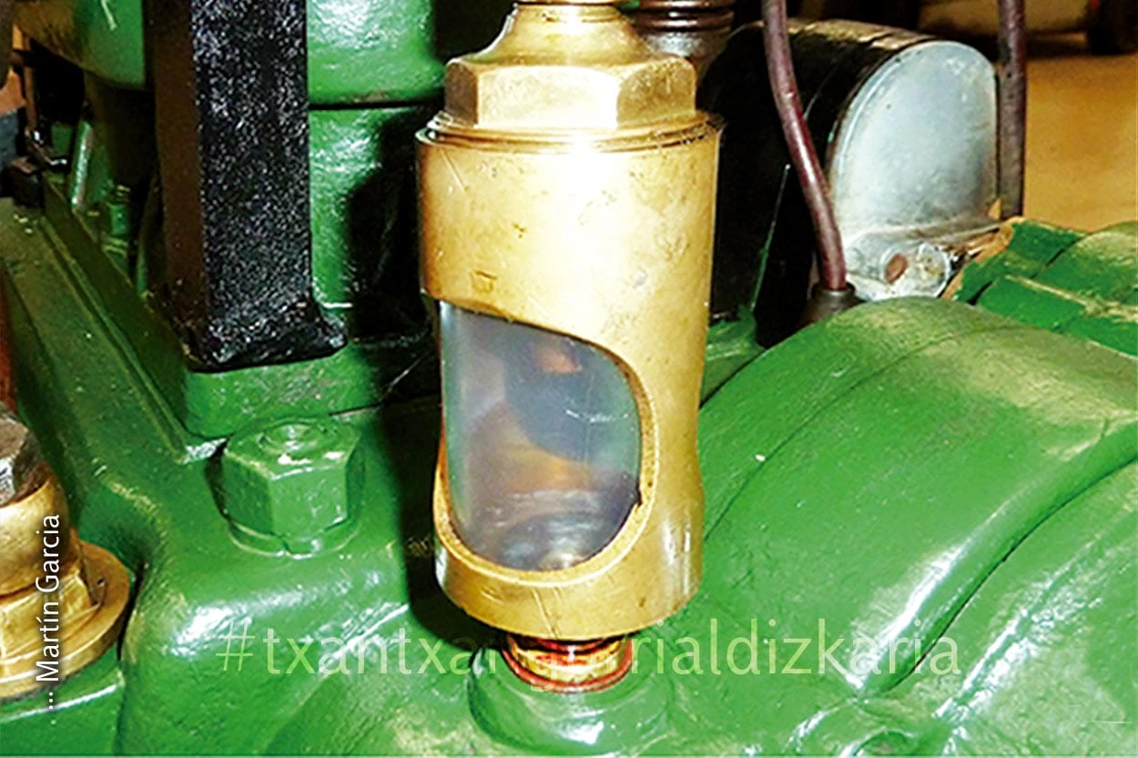 El motor industrial fabricado por Yeregui. Fotografía: Martin García